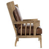 Oak Wingback Leather Arm Chair
