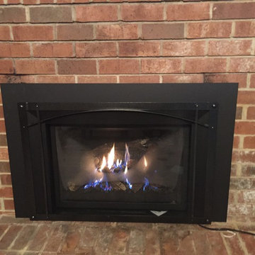 Installation of fireplace gas insert