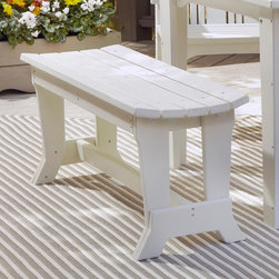 Carolina Preserves C097 Outdoor Pine Two Seat Bench in White - Outdoor Benches