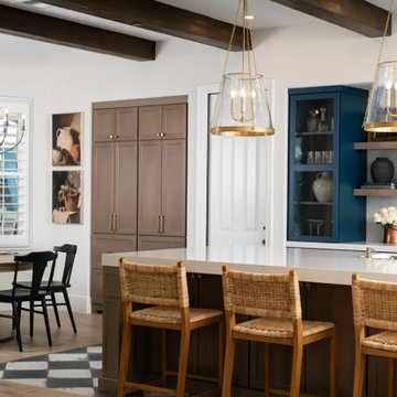 A generously sized kitchen island