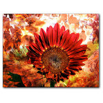Ready2HangArt - "Daisy" Canvas Wall Art - This contemporary floral canvas art, has unique color and balance. It is fully finished, arriving ready to hang on the wall of your choice.