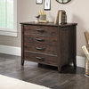 File Cabinet, Tapered Legs With 4 Interlocking Drawers, Coffee Oak Finish