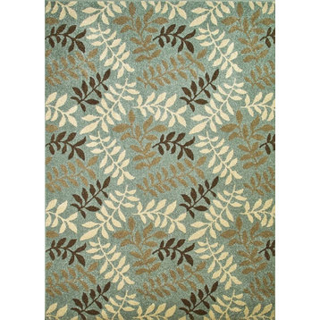 Concord Global Chester 9786 Leafs Rug 2'7"x4'1" Blue Rug