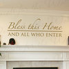 Wall Sticker Decal Quote Vinyl Lettering Bless This Home and All Who Enter E04
