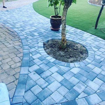 Davis Paver Backyard Patio & Artificial Turf Renovation