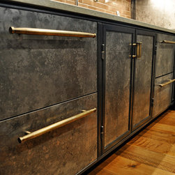 Bronze Narrow and Bronze Bone Pulls - Cabinet And Drawer Handle Pulls