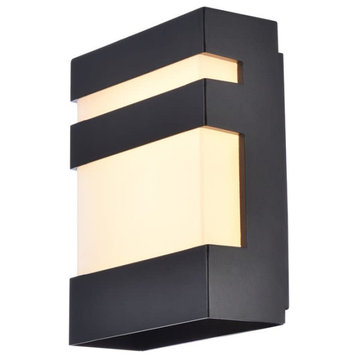 Elegant Lighting LDOD4010 Raine 8" Tall LED Outdoor Wall Sconce - Black
