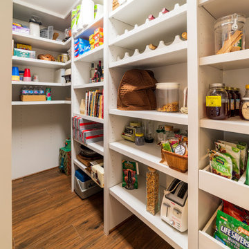Spacious walk-in pantry