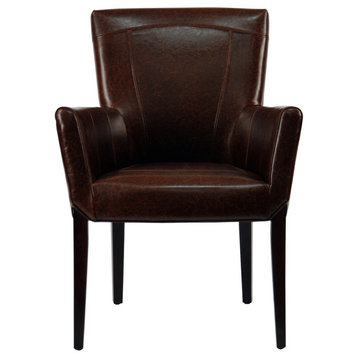 Safavieh Ken Leather Arm Chair, Brown
