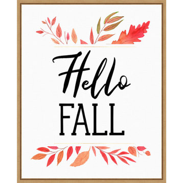 Canvas Art Framed 'Hello Fall Leaves II' by Amanti Art Portfolio, 16x20"