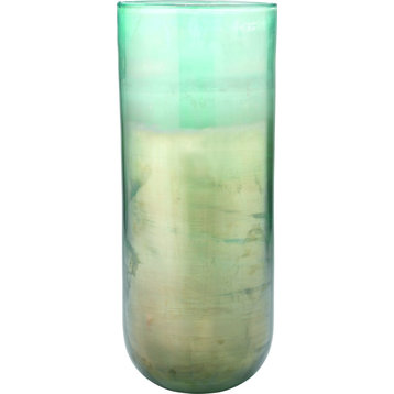 Vapor Vase, Metallic Aqua, Large