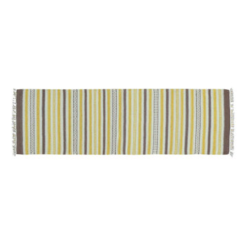 2'5"x8' Hand-Woven Pure Wool Flat Weave Striped Durie Kilim Runner Rug