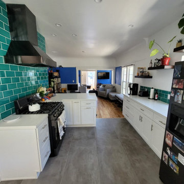 GREEN AND WHITE KITCHEN