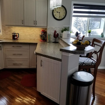 White Chocolate Cabinet Refacing