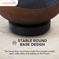 Sunjoy Montague 34" Round Woodburning Firepit