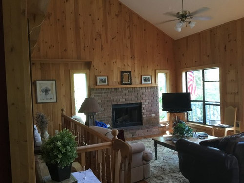 White Wash Or Paint Knotty Pine In A 1990 Lake House