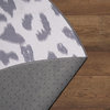 My Magic Carpet Washable Rug Miya Leopard Grey, 6' X 6'