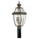 Sea Gull Lighting - Sea Gull Lighting 8239-71 Three Light Outdoor Post Fixture - A classic outdoor finial post lantern finished inThree Light Outdoor  Aged Oxidized Bronze *UL Approved: YES Energy Star Qualified: n/a ADA Certified: n/a  *Number of Lights: Lamp: 3-*Wattage:60w 3 candelabra torpedo 60w bulb(s) *Bulb Included:No *Bulb Type:3 candelabra torpedo 60w *Finish Type:Antique Bronze
