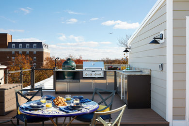 Inspiration for a transitional exterior home remodel in DC Metro