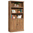 Sauder Misc Storage 3-Shelf 2-Door Tall Wood Bookcase in Sindoori Mango