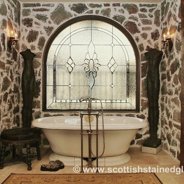 Bathroom Stained Glass Windows for Privacy