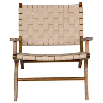 Bjorn Arm Chair, Teak With Leather