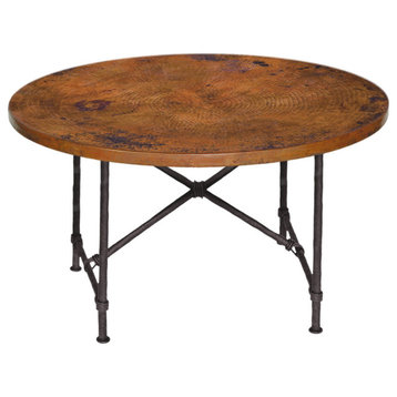 Burlington Dining Table With 48" Round Copper Top