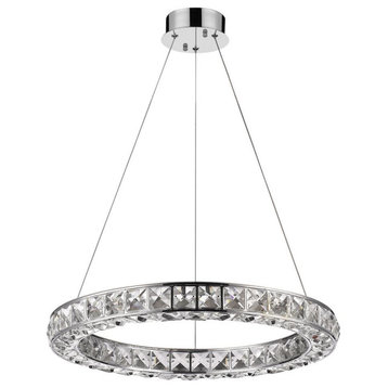 Acclaim Noemi LED Pendant with Crystal Ring IN31070CH - Chrome