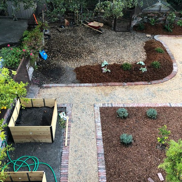 Phase 1: convert backyard into French/English/Japanese inspired garden