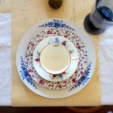 Vintage china place setting