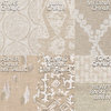 Atlas Chalk Geometric White 16" Square Decorative Throw Pillow Cotton