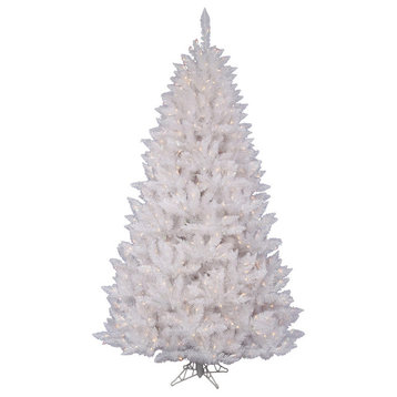 Vickerman Sparkle White Spruce Tree, 5.5', Frosted Pure White Led Lights