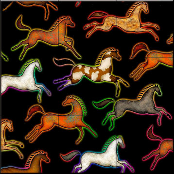 Tile Mural, Southwest Horse 4 by Dan Morris