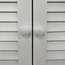 Louvre Double Shutter Door Bathroom Wall Storage Cabinet, White