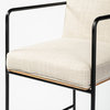 Stamford Light Beige Upholstered Seat With Wood Back, Metal Frame Bar Stool