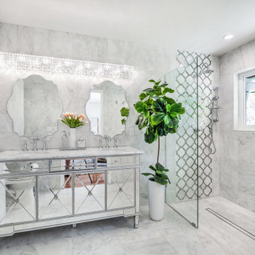 Carrara Marble Master Bathroom