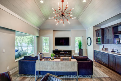 Family room - contemporary family room idea in Other