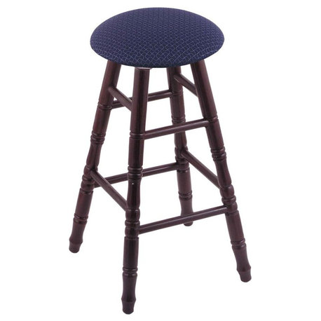 Holland Bar Stool, Oak Round Cushion Extra Tall Bar Stool, Turned Legs