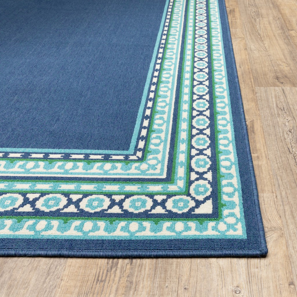 2' X 8' Blue and Green Indoor Outdoor Area Rug - Contemporary - Outdoor ...