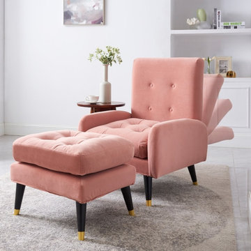 $309.99 Modern PU Leather Upholstered Sectional Sofa with Chaise White & Black