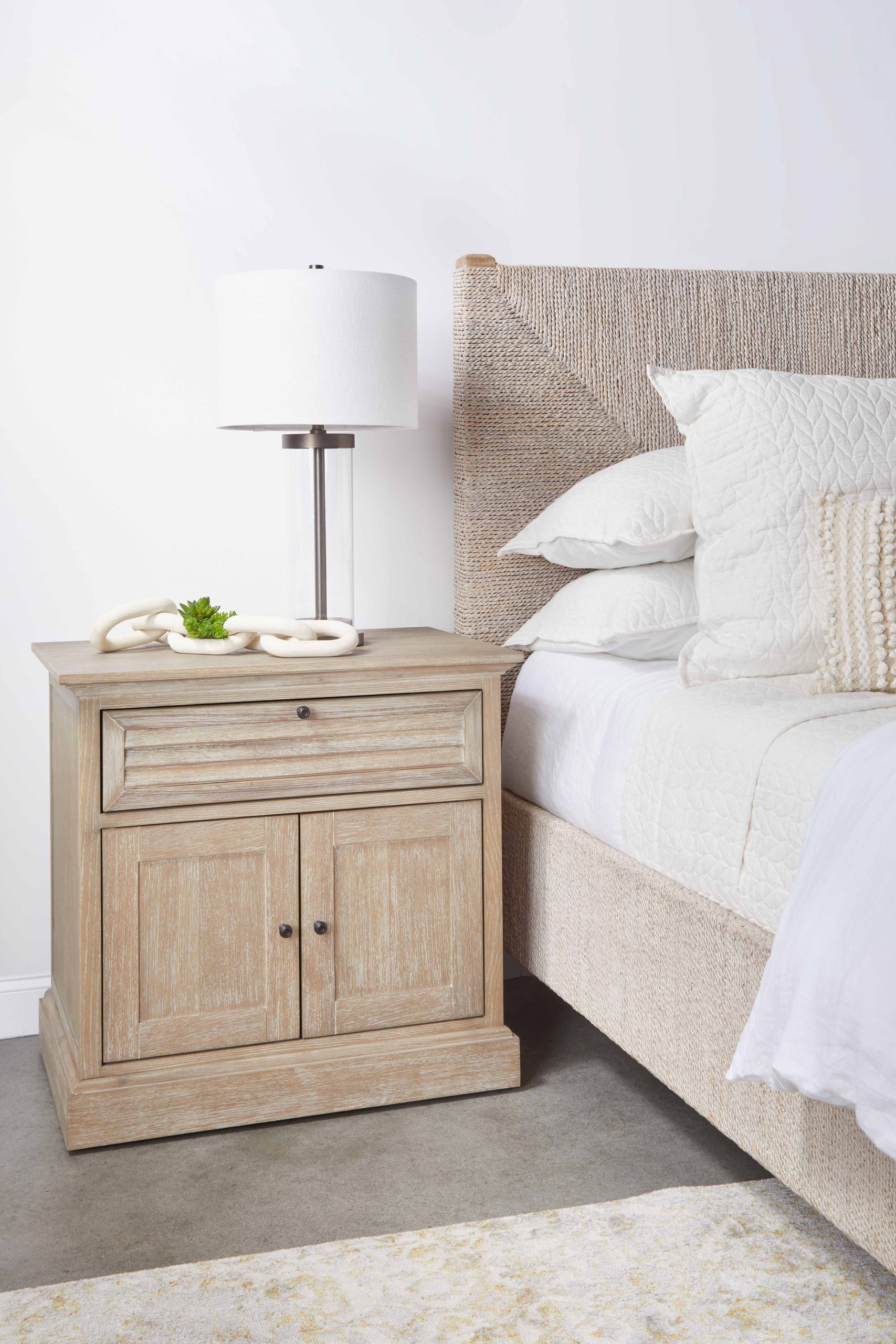 Eden 1-Drawer 2-Door Nightstand - Farmhouse - Nightstands And Bedside ...