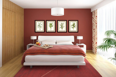 Bedroom - contemporary bedroom idea in Other