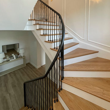 Project #106 | Winding Staircase with Modern Balustrade