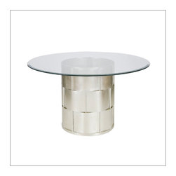 Worlds away Amanda Silver Leaf dining table base only - Table Tops And Bases
