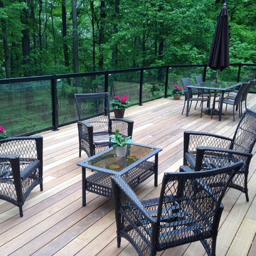 Ipe Decking With Glass / Aluminum Rail