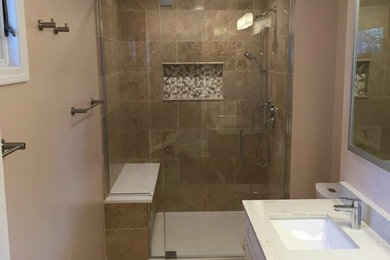 Inspiration for a mid-sized contemporary bathroom remodel in Chicago