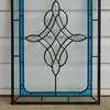 Tiffany Style Stained Glass Clear Beveled Window Panel 16" x 24"