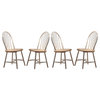 Emma Mason Signature Avery Side Chair in White and Natural (Set of 4)