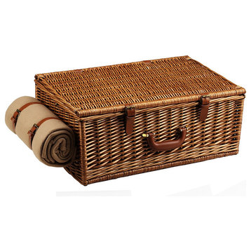 Dorset Picnic Basket For Four With Blanket, Wicker W and London