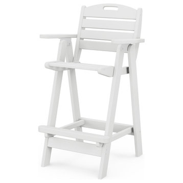 Polywood Nautical Bar Chair, White